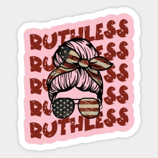 Messy Bun Roevember Ruthless Sticker